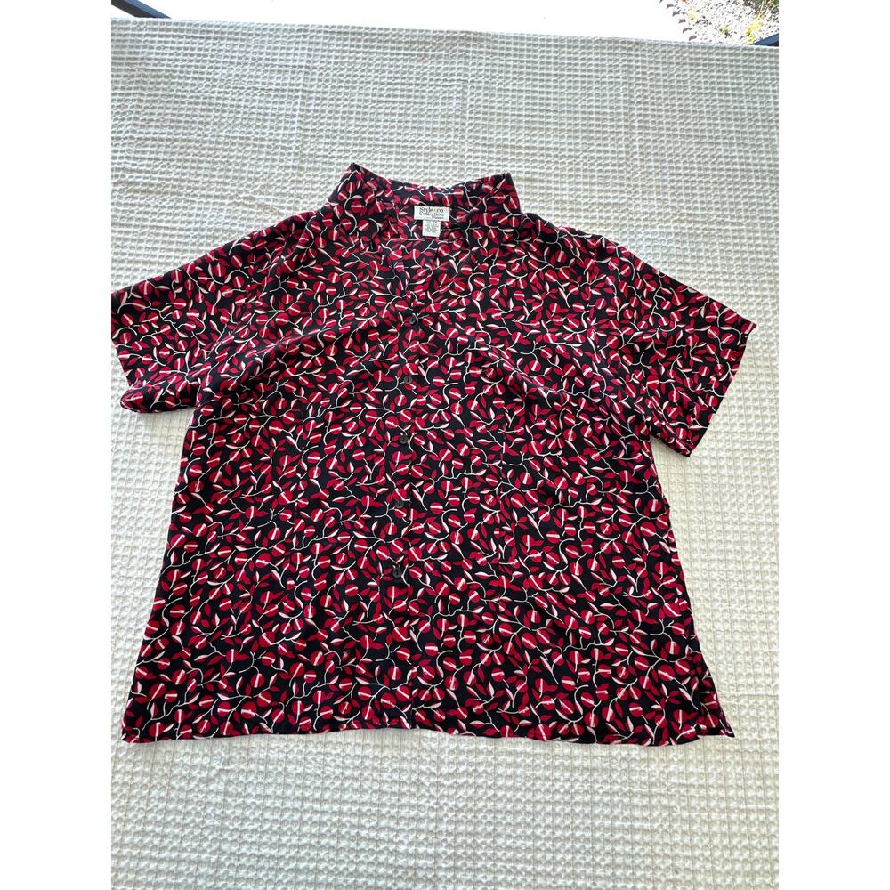 Style&Co Collection Woman 100% Silk Top Y2K